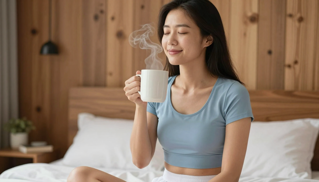 Photo bed006: coffee in bed
