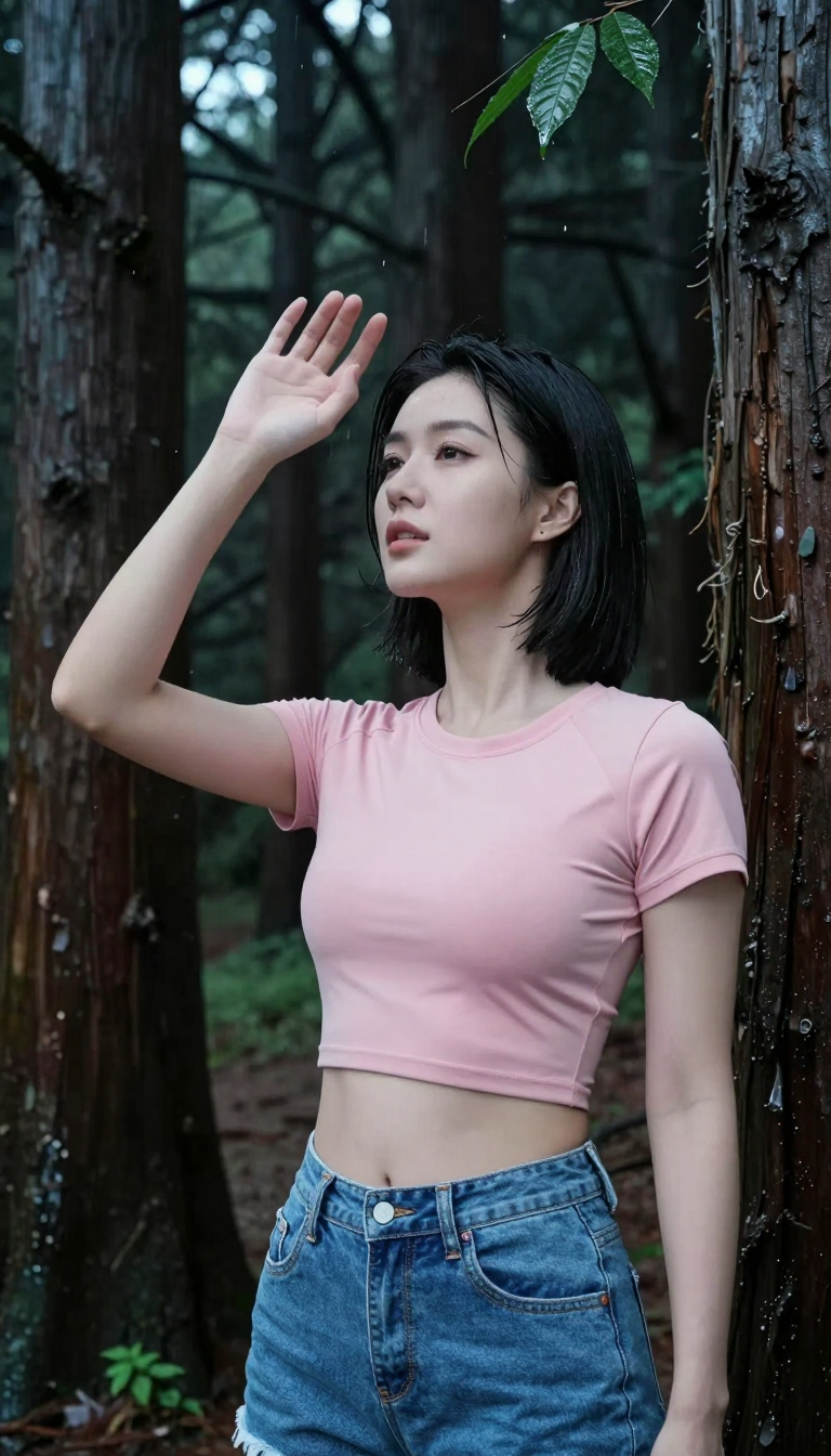 雨洗杉林